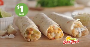 Del Taco's New Chicken Rollers on the Buck & Under Menu