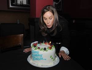 Melissa Rivers celebrated her birthday at the first-ever #LetsKibitz comedy showcase hosted by the newly refreshed JDate at the Hollywood Improv in Los Angeles on Jan. 20. (Photo by Carlos Delgado/Invision for JDate/AP Images)
