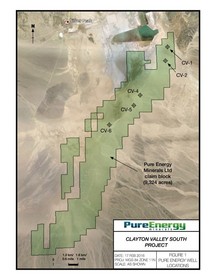 Pure Energy Clayton Valley Well Locations