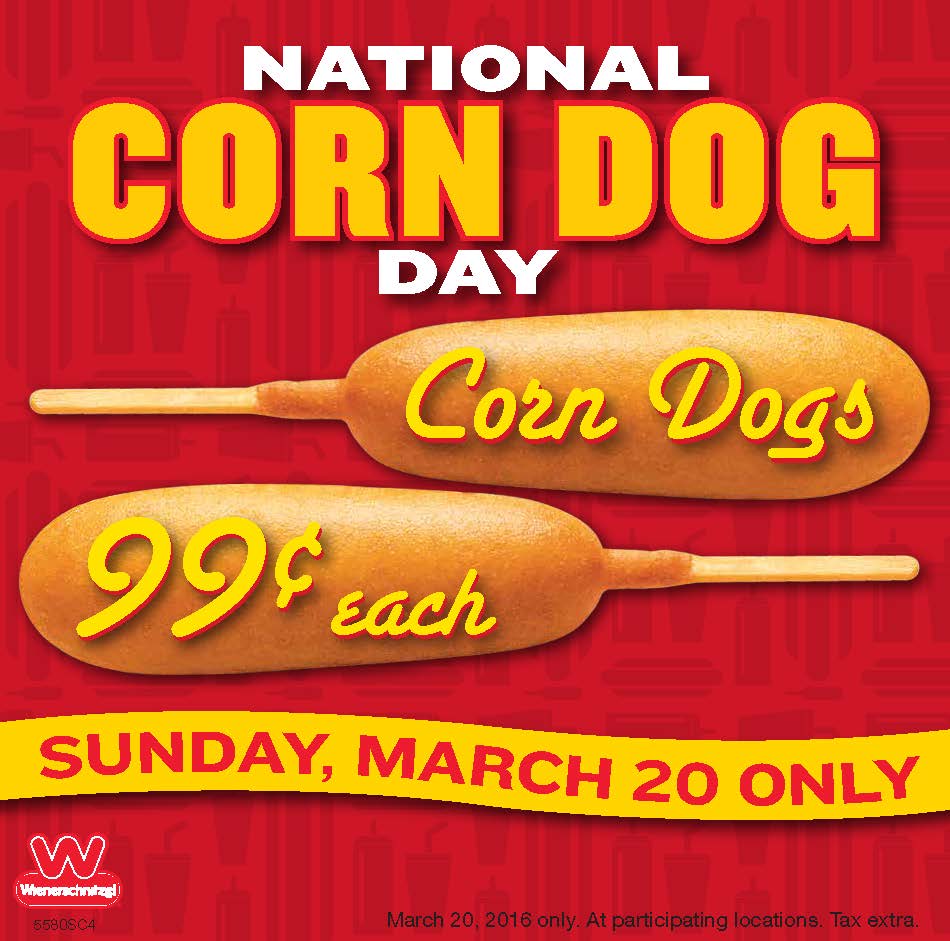 Wienerschnitzel Celebrates National Corn Dog Day on March 20