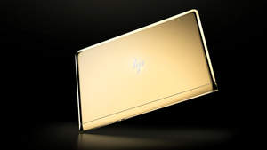 Los Angeles-based jewelry designer Jess Hannah created the HP Spectre by J. Hannah with opulent 18K gold. The notebook top and rear is completely plated in 18K gold with a highly polished finish. HP's logo is encrusted with diamonds, each carefully placed by a diamond setter. The all over gold accented with a hint of sparkling diamonds displays Hannah's minimalistic design philosophy.