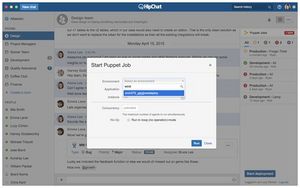 With the Puppet Enterprise HipChat integration, users can start Puppet deployments and monitor jobs in real time as a team, right in HipChat.