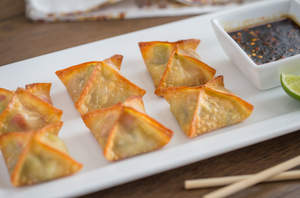 Avocado Asparagus Wontons