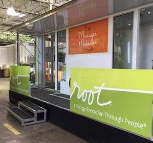 The Root Manager Makeover Mobile Exhibit being prepped for its trip to the 2016 ATD International Conference in Denver, CO.