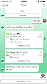Chat with Tasteful's new bot to discovery new and healthy restaurants nearby.