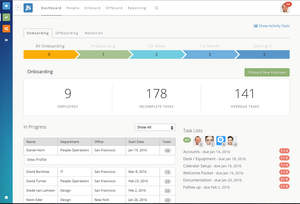 Dashboard view of Greenhouse Onboarding.