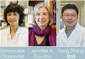 2016 Tang Prize Laureates in Biopharmaceutical Science -- Emmanuelle Charpentier(left), Jennifer A. Doudna, Feng Zhang