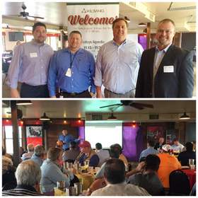 Trey Willbanks, Rob Troutt, Tim McNulty and Calvin Timmons (left to right) at Willbanks & Associates' lunch & learn event discussing new Texas boiler laws and regulations.