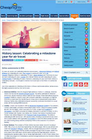 Cheapflights.com History lesson: Celebrating a milestone year for air travel,National Aviation Day,