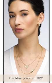 Fred Meyer Jewelers partners with the Italian Trade Agency and the Italian Ministry of Economic Development to bring customers a beautiful Italian gold collection, 'Vero Italiano.' Pricing: 14K Yellow Gold Earrings - $159; 10K Yellow Gold Five Point Necklace - $229; 14K 24-inch Yellow Gold Necklace - $850