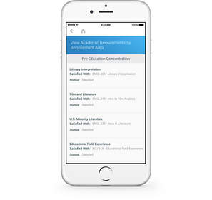 With Workday's mobile-first applications, students can easily view the status of academic requirements in real time.