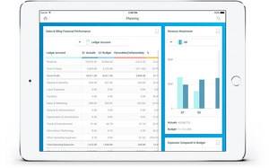 Workday’s seamless mobile experience enables continuous planning using dashboards to review actuals versus budget variance reporting.