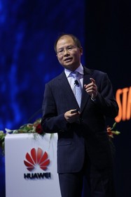 Eric Xu, Deputy Chairman of the Board, Rotating CEO, Huawei, giving speech at the Ultra-Broadband Forum 2016