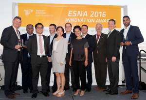 The ESNA Innovation Award and Champion Award winners for 2016