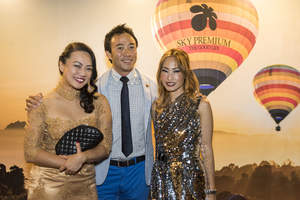 Sky Premium’s General Manager -- Margaret Koh, with Panel Advisors -- Allan Wu and Tan Min-Li at the soft launch opening