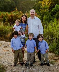 Nick and Elizabeth Sanders and their four sons of HorseOPeace.com, makers all-natural chemical-free goat milk soap.