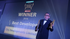 City Developments Ltd (CDL) accepts the Best Developer (Singapore) 2016 award