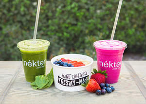 Nekter Juice Bar's fresh juices and foods are free of unhealthy, refined sugars, fillers and fats.