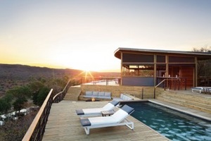 The private nature lodge within Kruger National Park accommodates eight guests