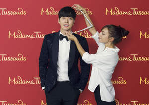 The Madame Tussauds sculpting team took measurements of Park Hae-jin