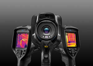FLIR's new Exx-Series advanced thermal imaging cameras for electrical, mechanical, and building applications: the FLIR E75, E85, and E95.