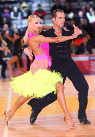 Riccardo Cocchi and Yulia Zagoruychenko, the all-time world professional Latin dance champions from the USA.