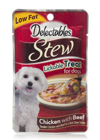 Delectables Stew Lickable Treats are available in four varieties including Chicken with Beef.