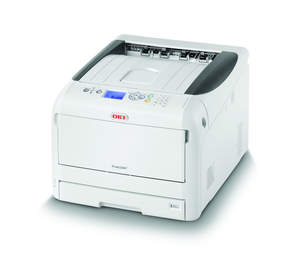 OKI's Pro8432WT white toner printer; graphic arts A3 colour LED printer