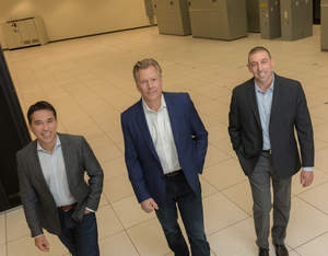CentralColo is now Element Critical. The data center provider, with facilities in Silicon Valley (pictured here) and Northern Virginia, today announces a corporate rebranding and expansion plans. (Left to Right - Bryan Chong, SVP Sales & Marketing, Ken Parent, CEO, Jason Green, CTO at Element Critical)