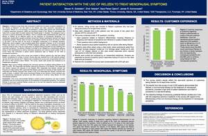 A post-marketing poster for Relizen was presented at the North American Menopause Society Annual Scientific Meeting. The poster details patient satisfaction survey results from the use of Relizen to treat menopausal symptoms.